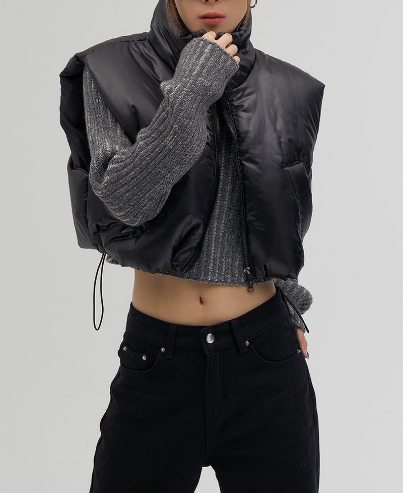 (UNISEX)グルークロップベストダウン