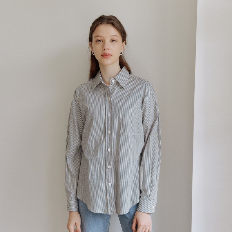 yuppe（ヤッピー）の「ストライプオーバーシャツ / STRIPE OVER SHIRT_PINK（トップス）」