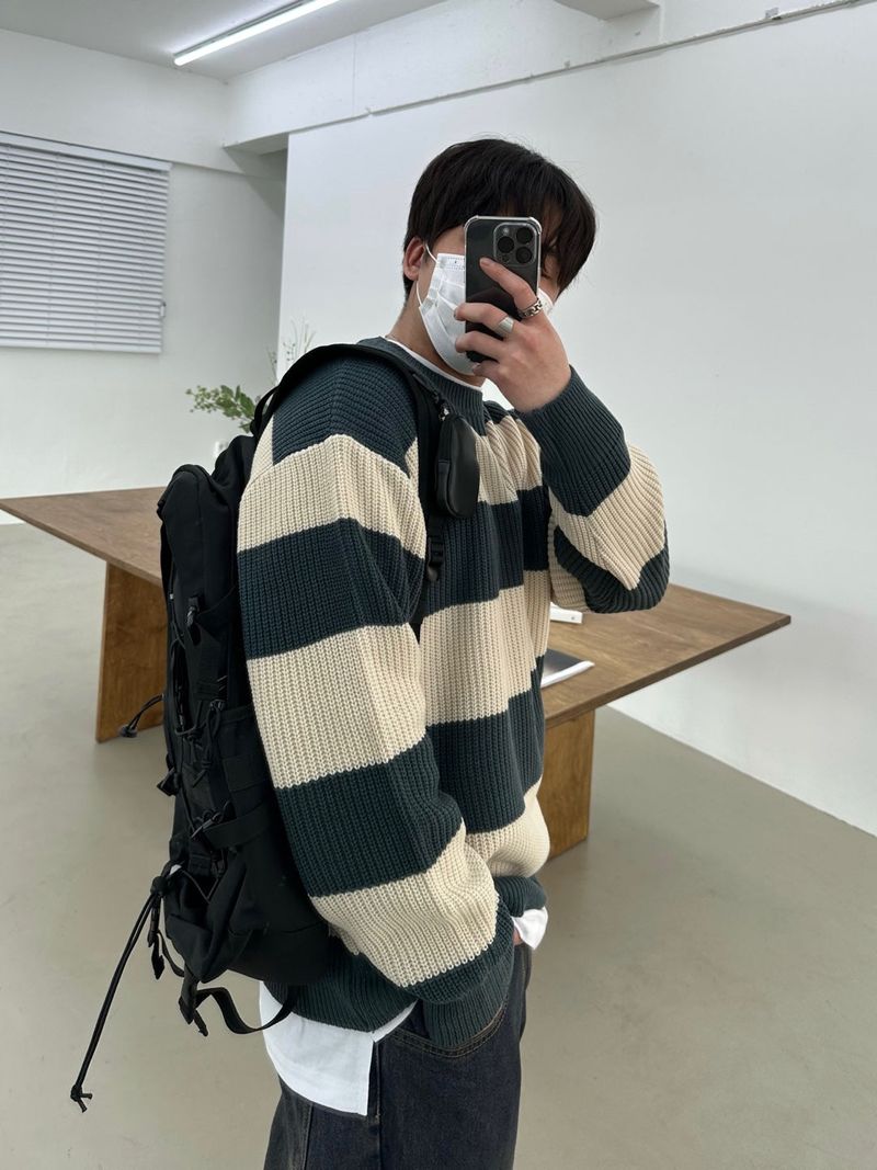 [BEST]CANDY DAILY DANGARA ROUND KNIT(8COLOR)