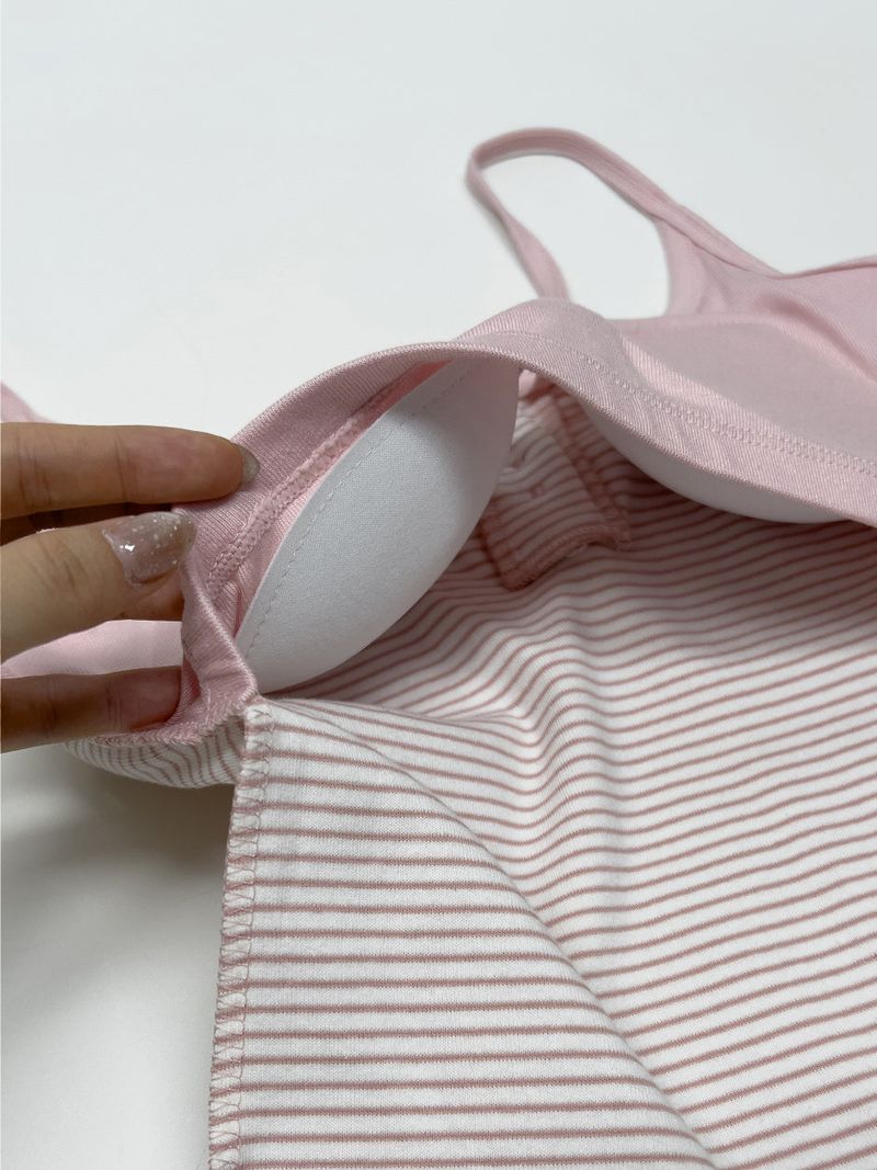 Stripe Bra Top Sleeveless