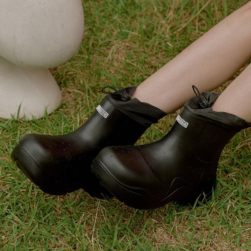  Ruby String Middle Rain Boots_R0007 (4Colors)