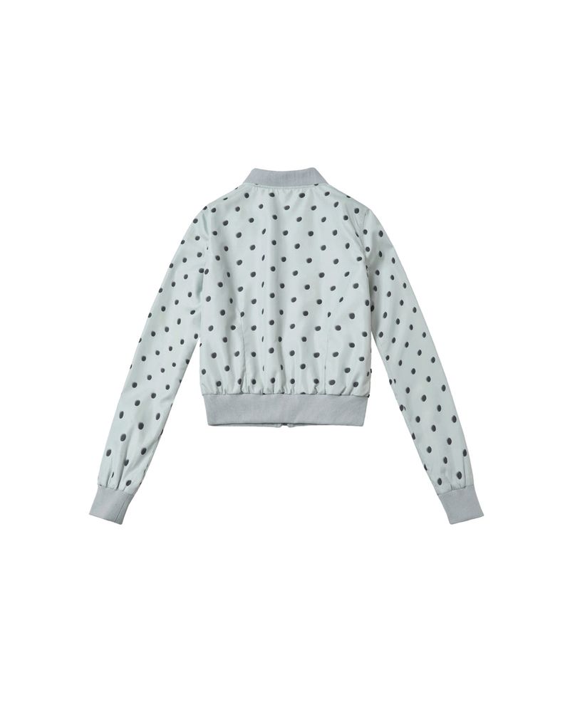 Dot Graphic Windbreaker _ GREY