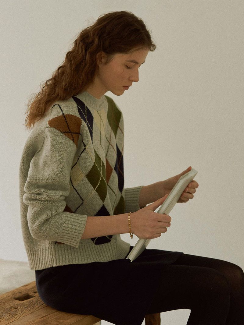 URAGO（ユラゴ）の「Wool jacquard knit（Tops）」