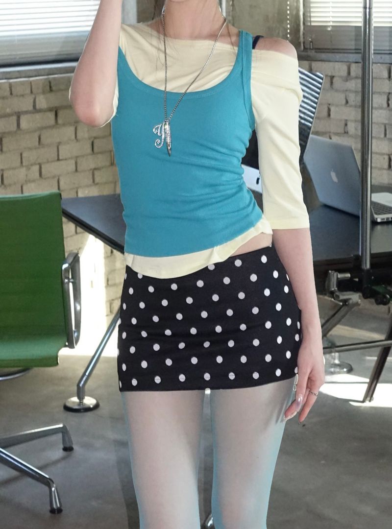 Tiny Dot Micro Skirt