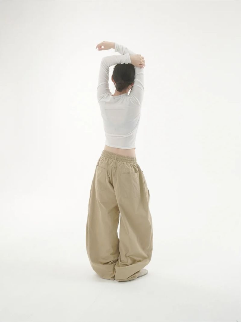 Benny cotton wide pants -4C