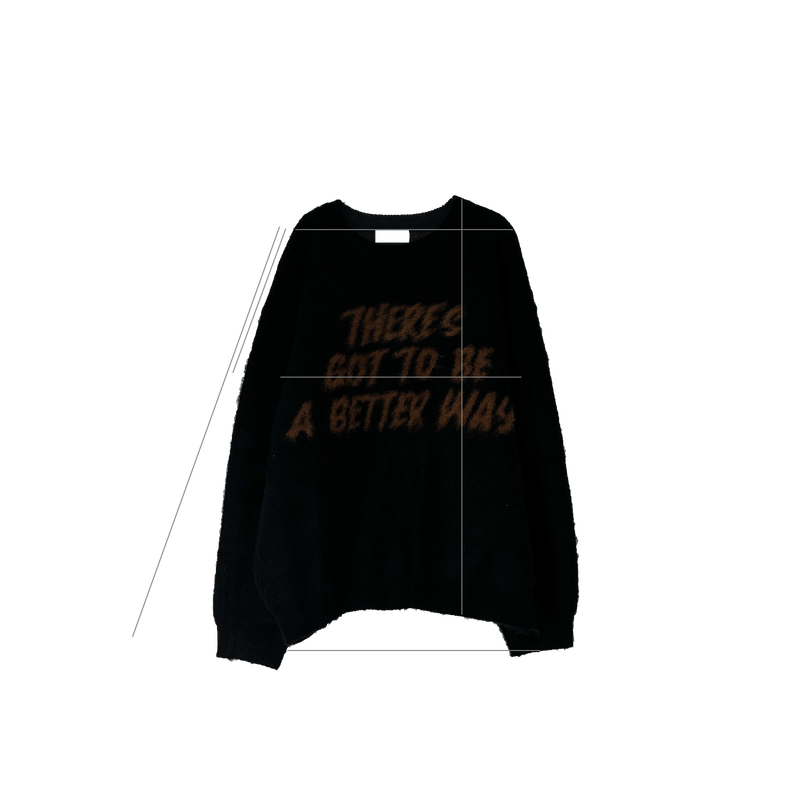lettering brush knit