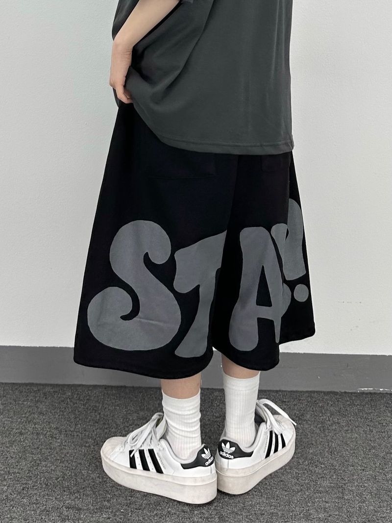 big typo sweat bermuda pants