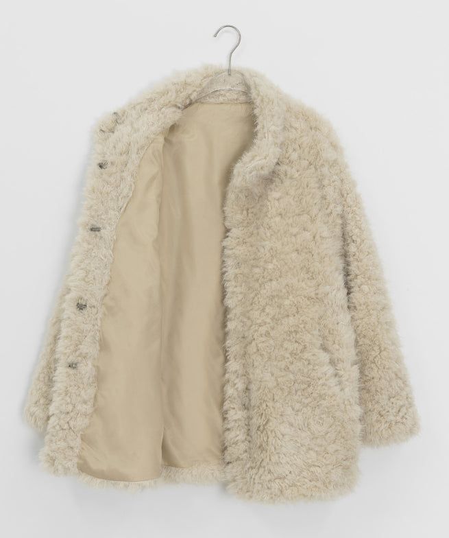 Bihin Collar Half Fur Jacket