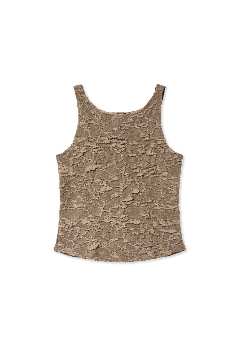 wrinkle top (brown)