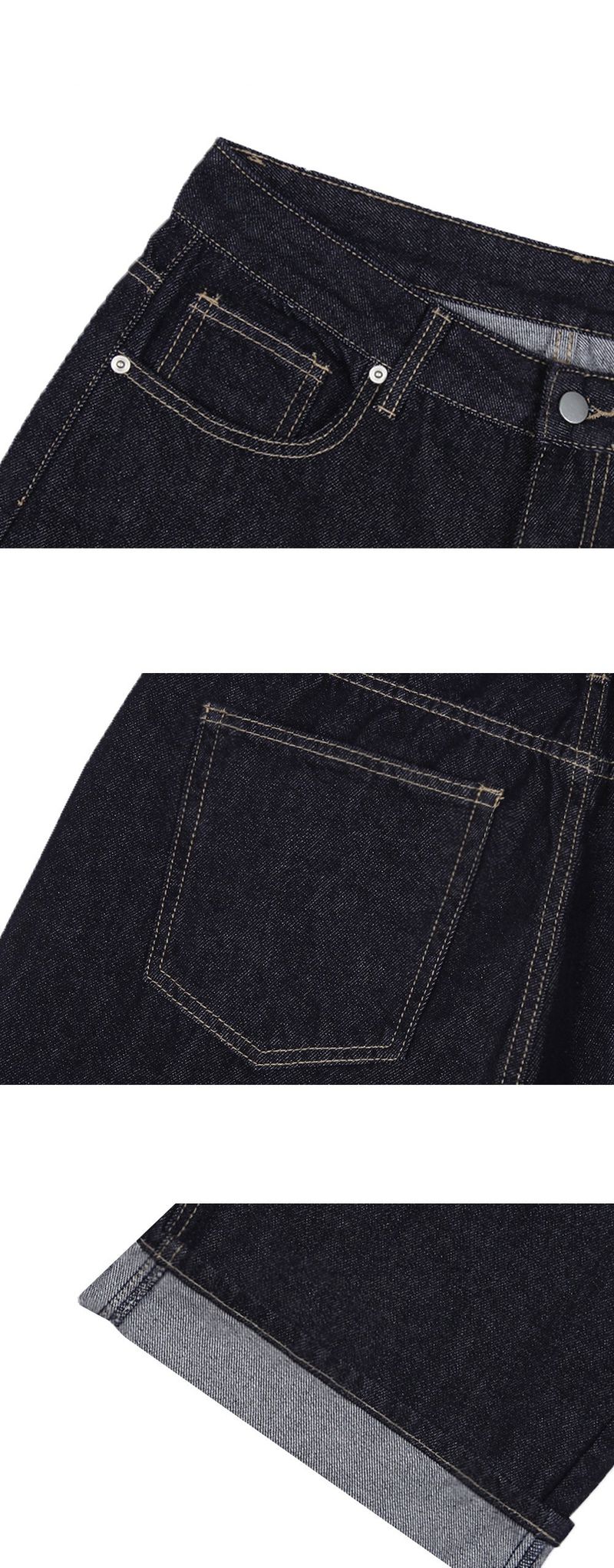 Basic denim pants (deep indigo)