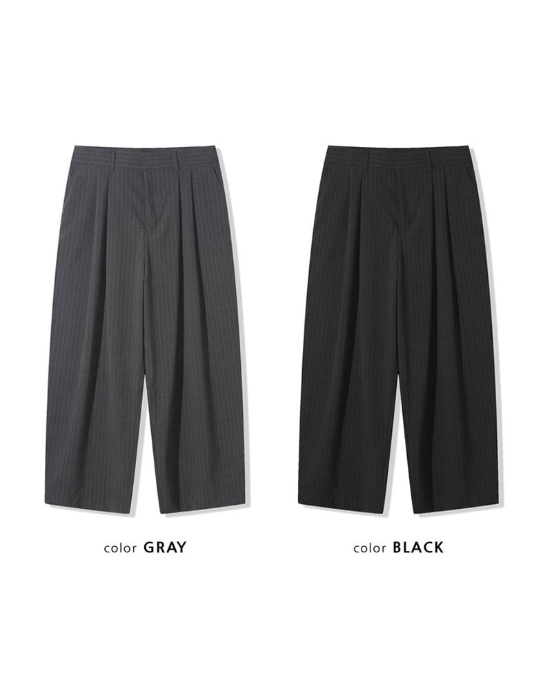 STRIPE TWILL BALLOON SLACKS (2C)