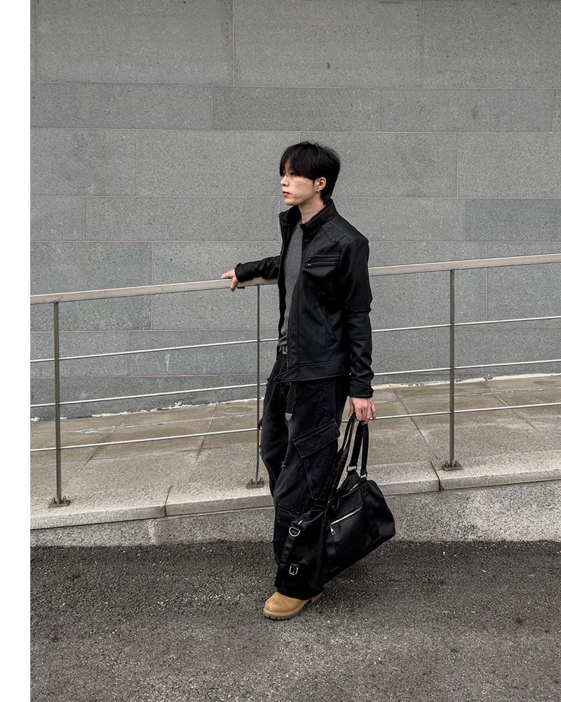 Sel Distressed Cargo Wide Denim
