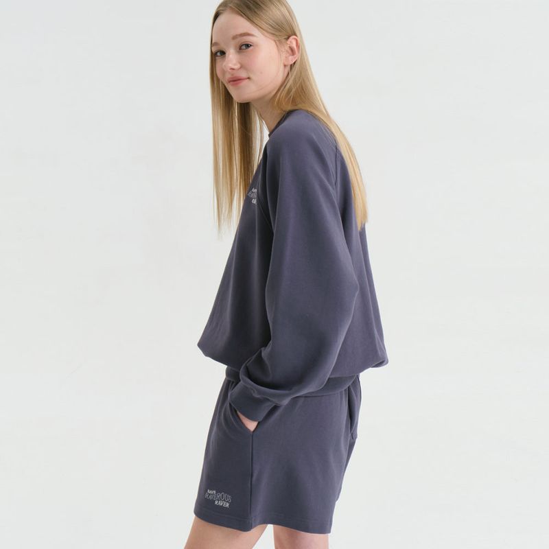 Wave Logo Zurry Half Pants Charcoal