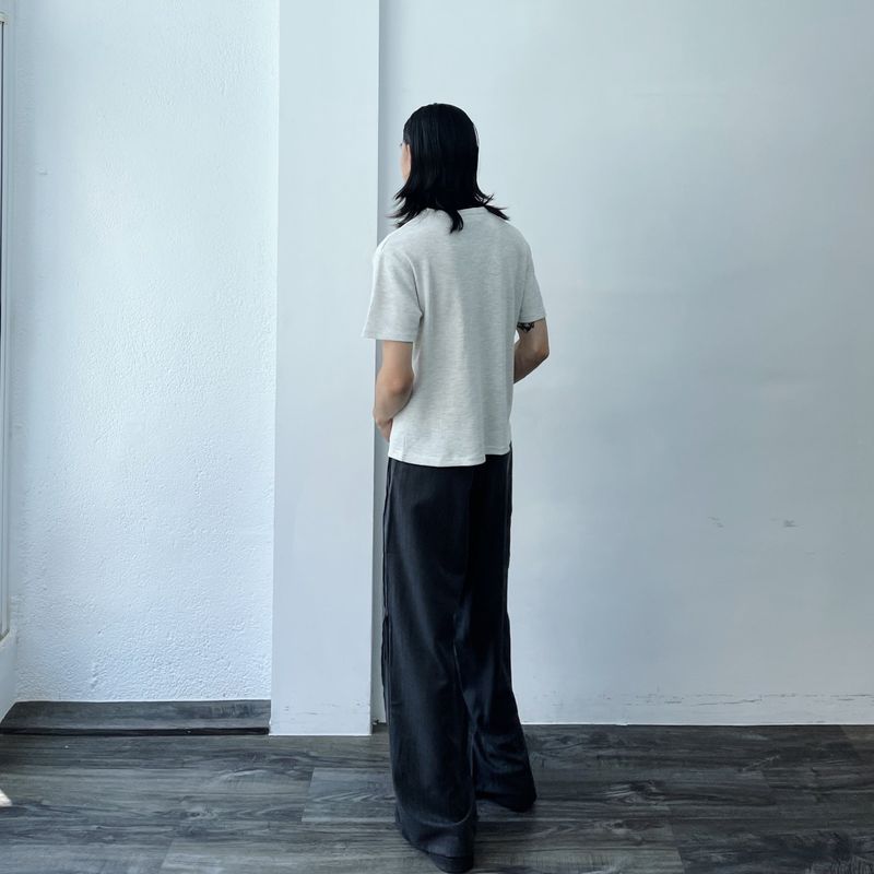 Charcoal Draped Trousers