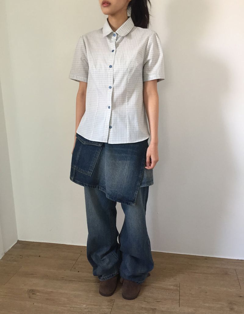 Low layered denim skirt (1color)