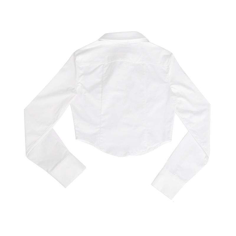 ROSE SYMBOL CROP SHIRT #NAVY