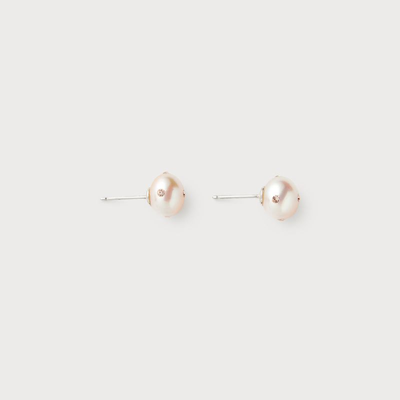 Polkadots Earrings, Peach