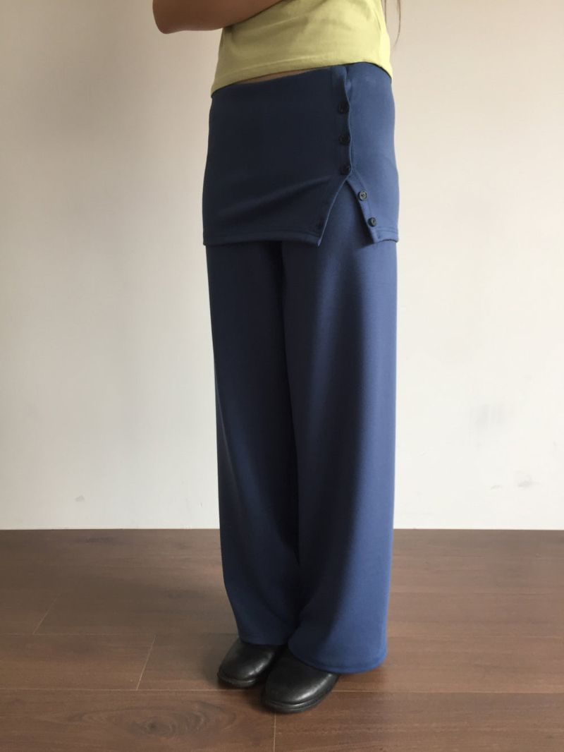 As-side button pants (2color)