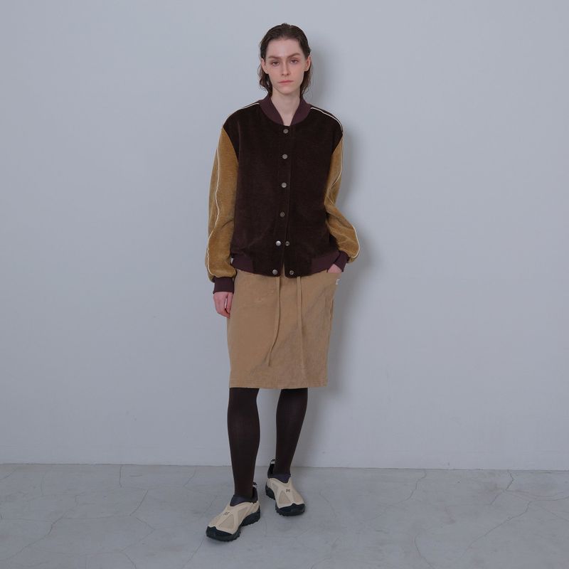 Brown/Camel Two Tone Varsity Jacket