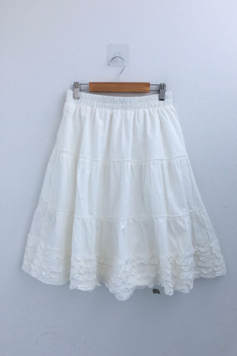 Flare some cotton frill skirt