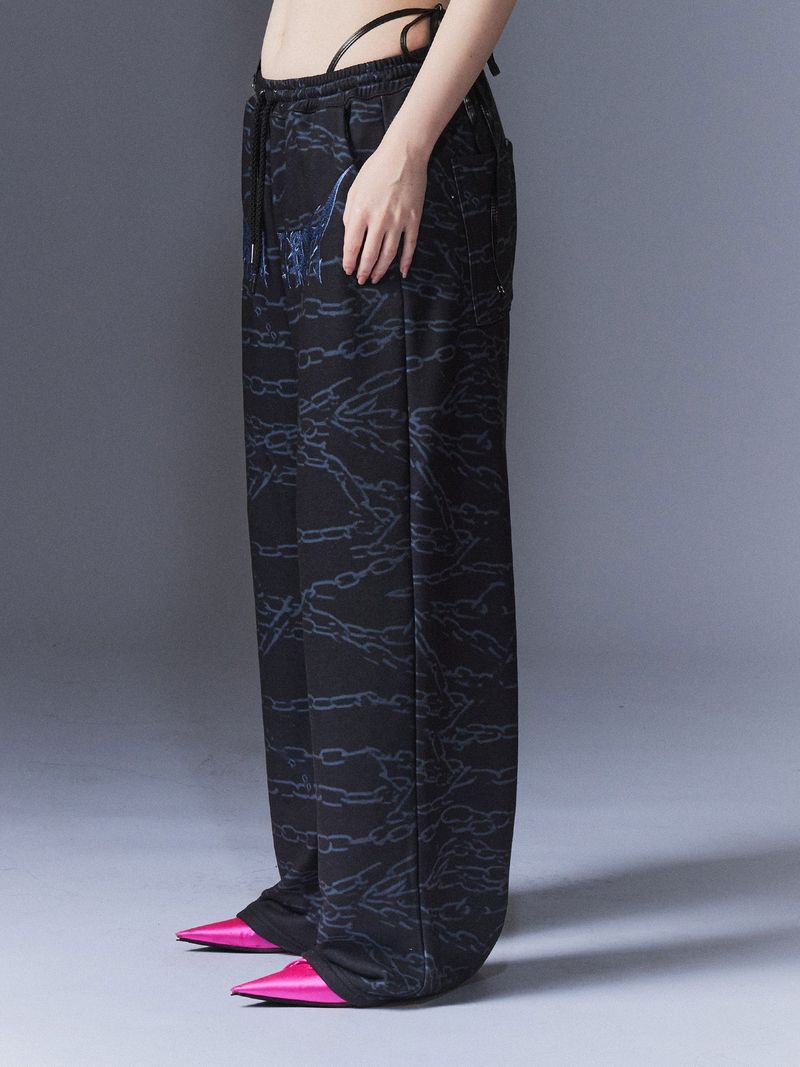 Chain Embroidery Pants