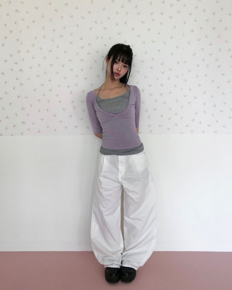 Hichel Washed Wide Pants
