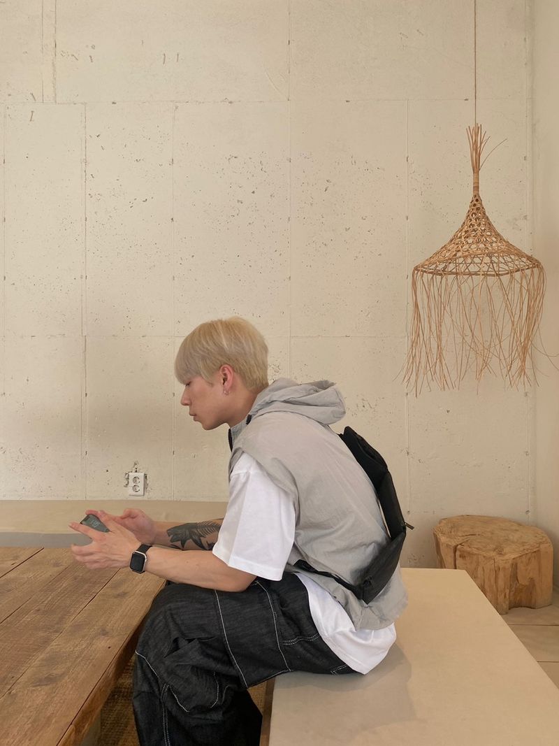 Linen core check shirt 3C