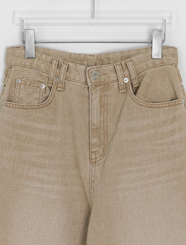 Crane Back Point Wide Washing Denim Pants