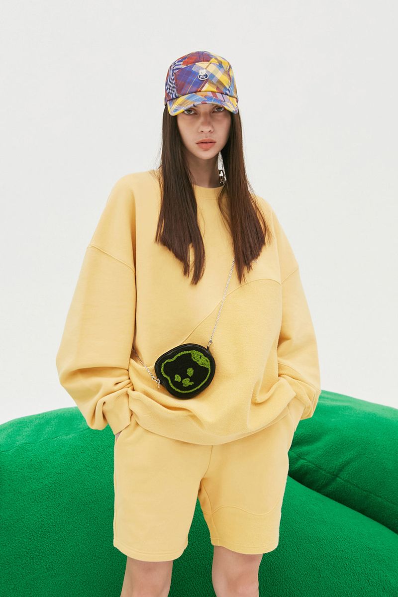 APIECEOFCAKE（ピースオブケイク）の「Reverse Bear Patch Crewneck_Canary（Tops）」