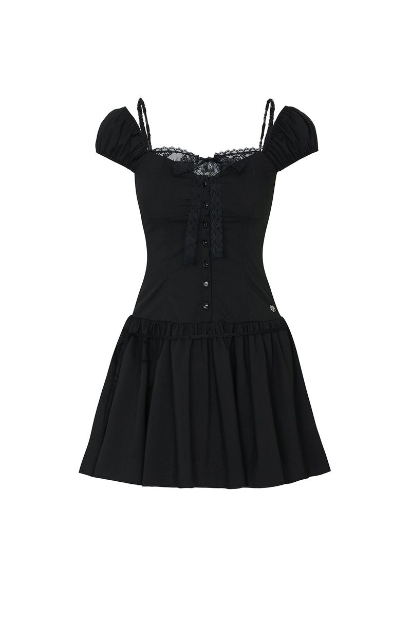 WENDY RIBBON DRESS black