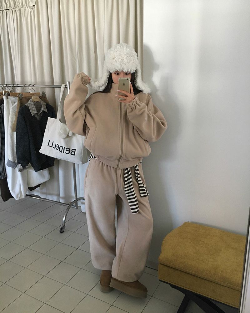 [ORIGINAL] WINDY ZIP-UP FLEECE SET