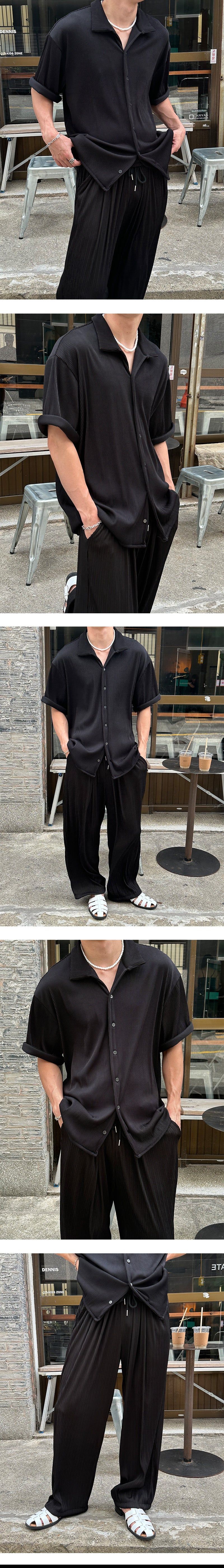 [SET UP가능] Multi pleats pants (4color)