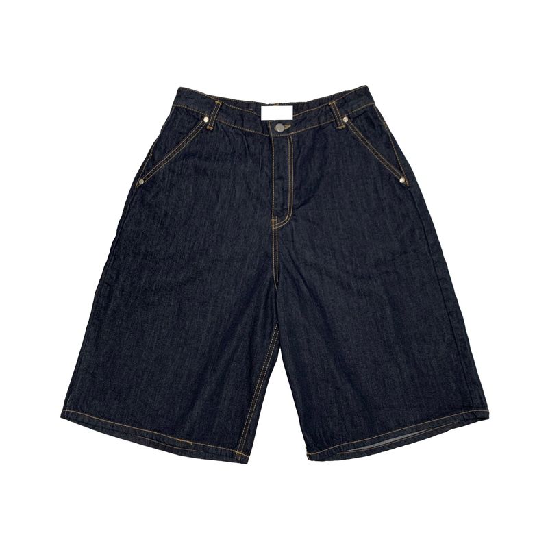 Raw bermuda pants