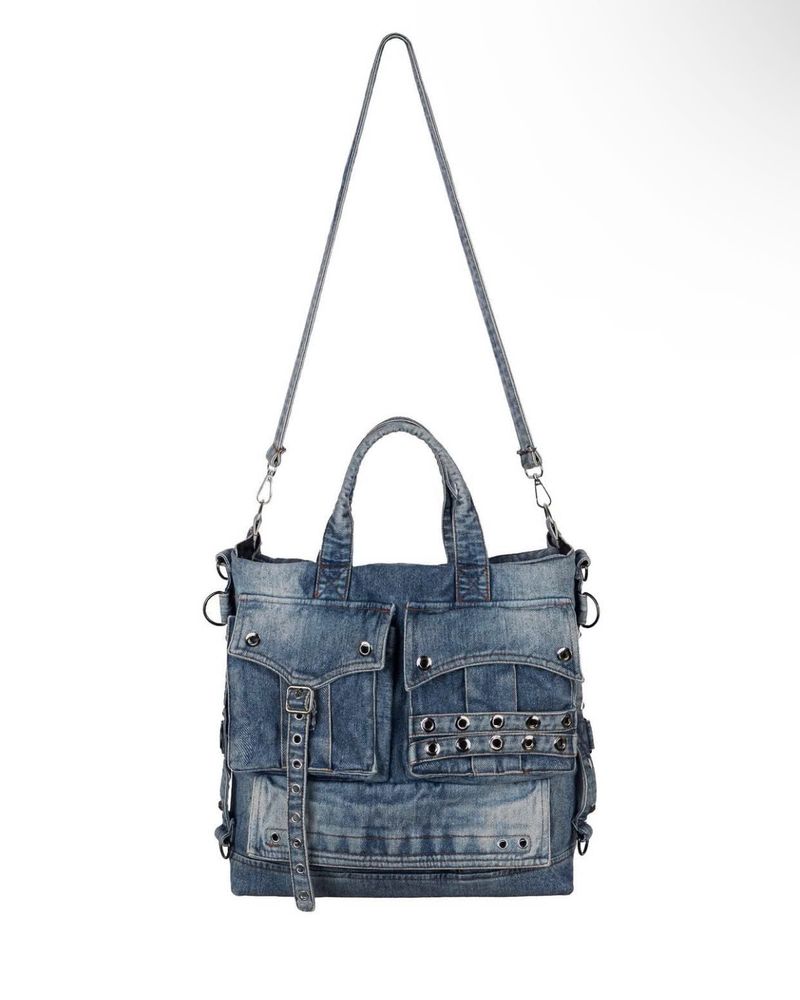 DKILLUMINATE（ディーケーイルミネイト）の「WASH-DENIM SHOULDER BAG (Blue)（Bags）」