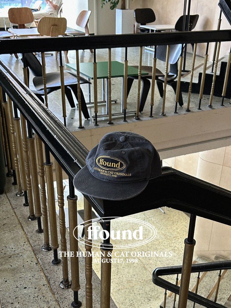 FFOUND WASHED FLAT BRIM CAP / NAVY
