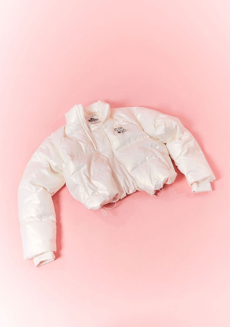 high beam puffer jk - pearl white