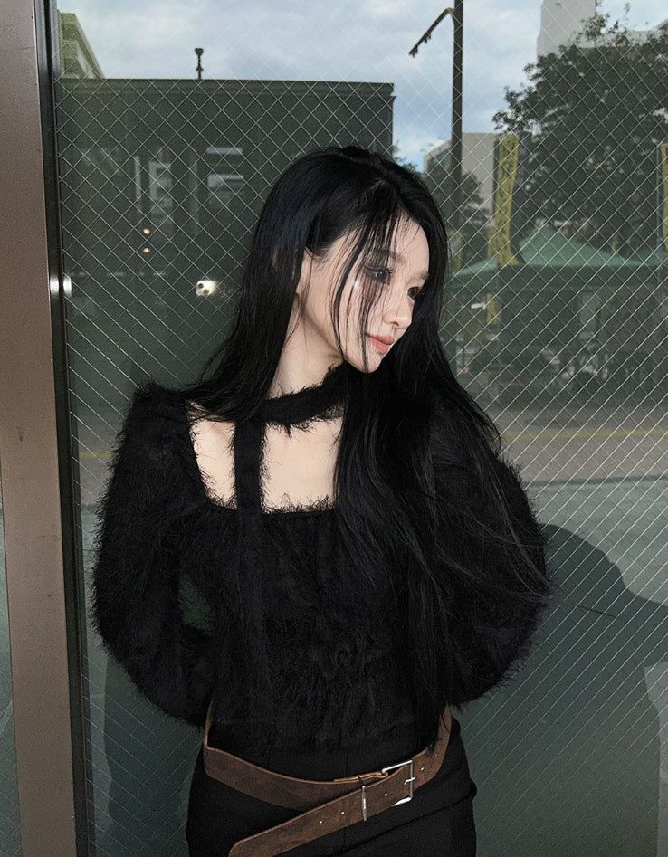 Square neck twilight blouse