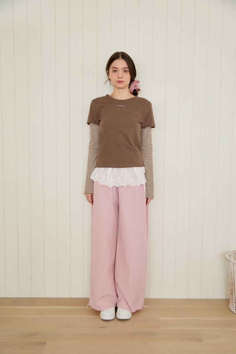 PINK PINEAPPLE（ピンクパイナップル）の「PPA STRIPE T-SHIRT（Tops）」