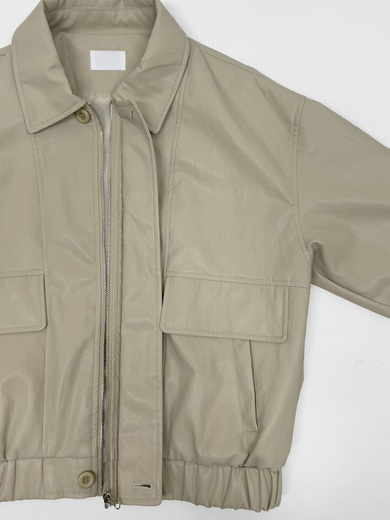 Monet Leather Loose Fit Blouson Jumper