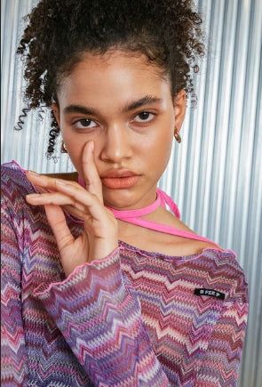BFEEP(ビーピーピ)の「Jamaica string knit_pink(Tops)」