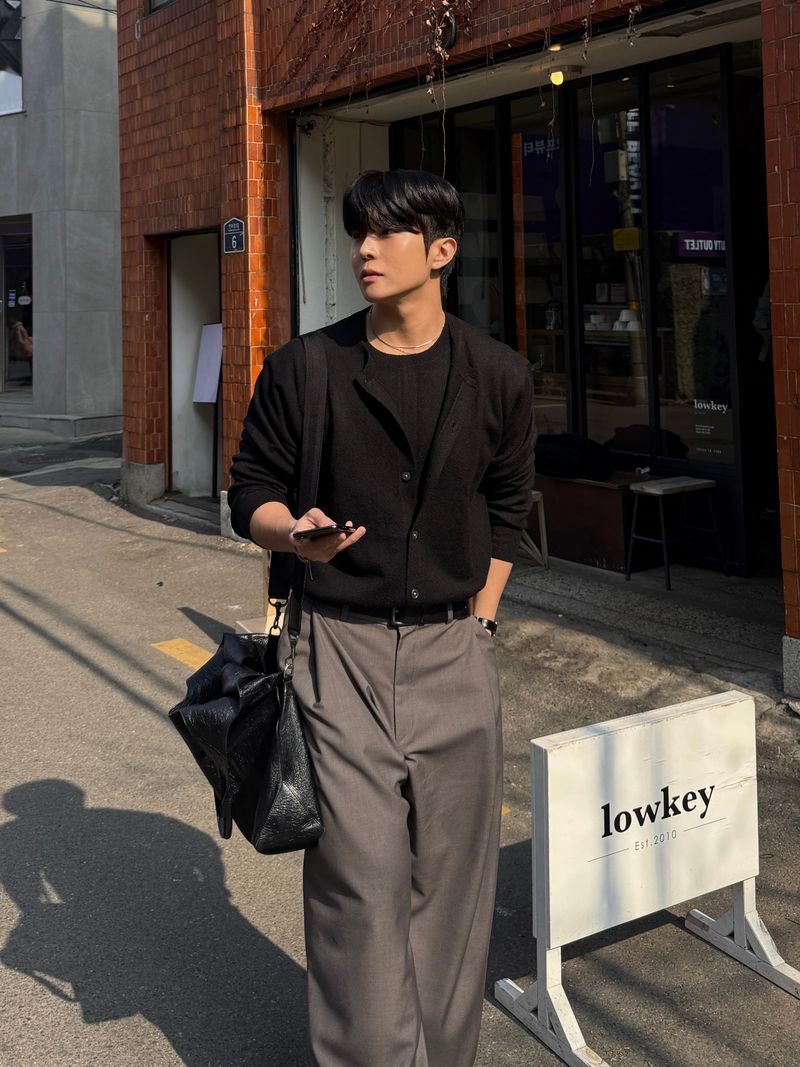 Doom knit layered cardigan