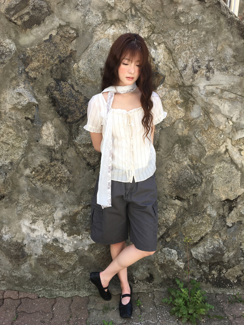 Paul Rose Lace Scarf (3color)
