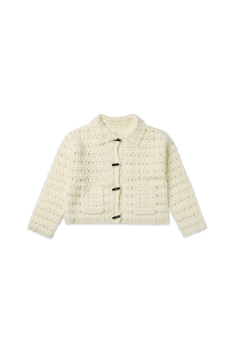 Loom crochet cardigan