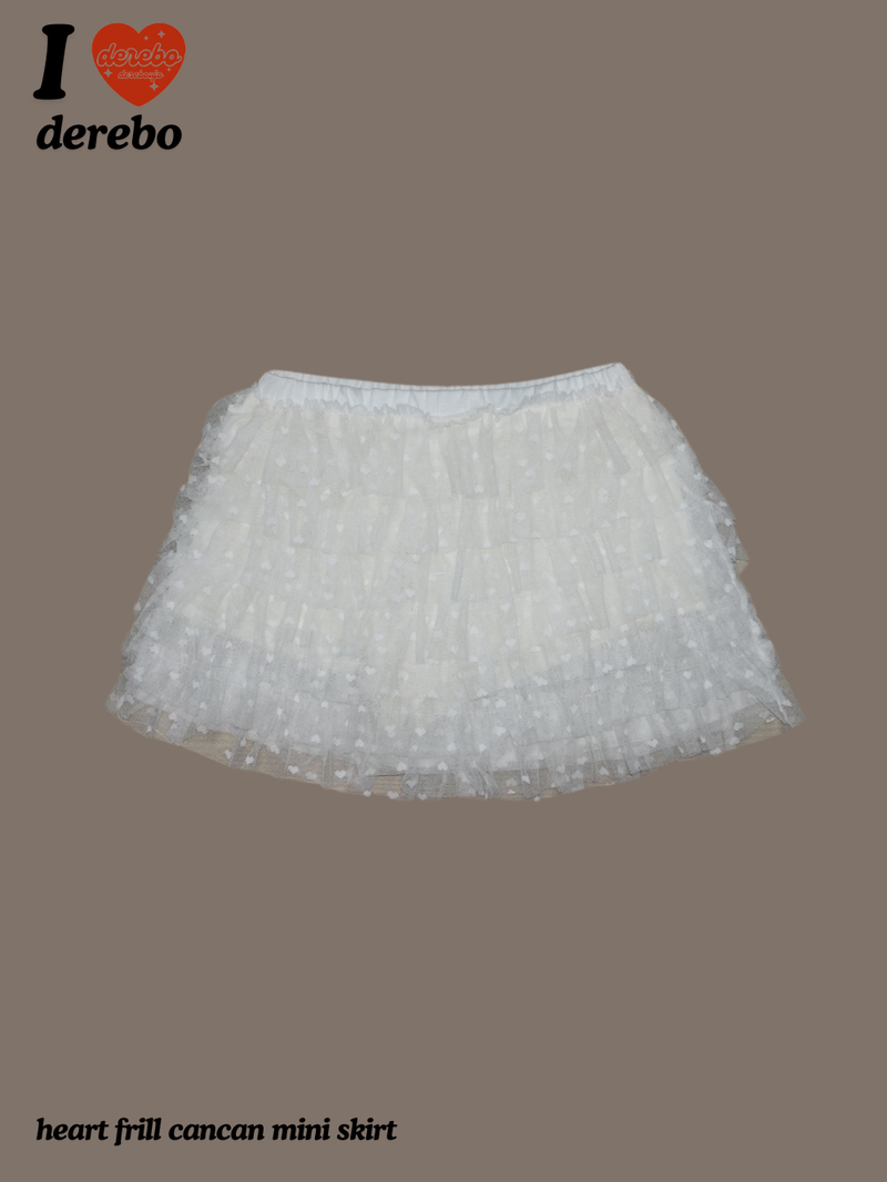 dereborujo（ドレボルゾー）の「heart frill cancan mini skirt（Skirts）」