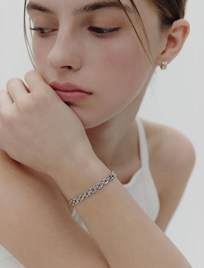 hyeres lor（イエール・ロール）の「26SS★ H-Link AB(W) Chain Bracelet（Accessories）」