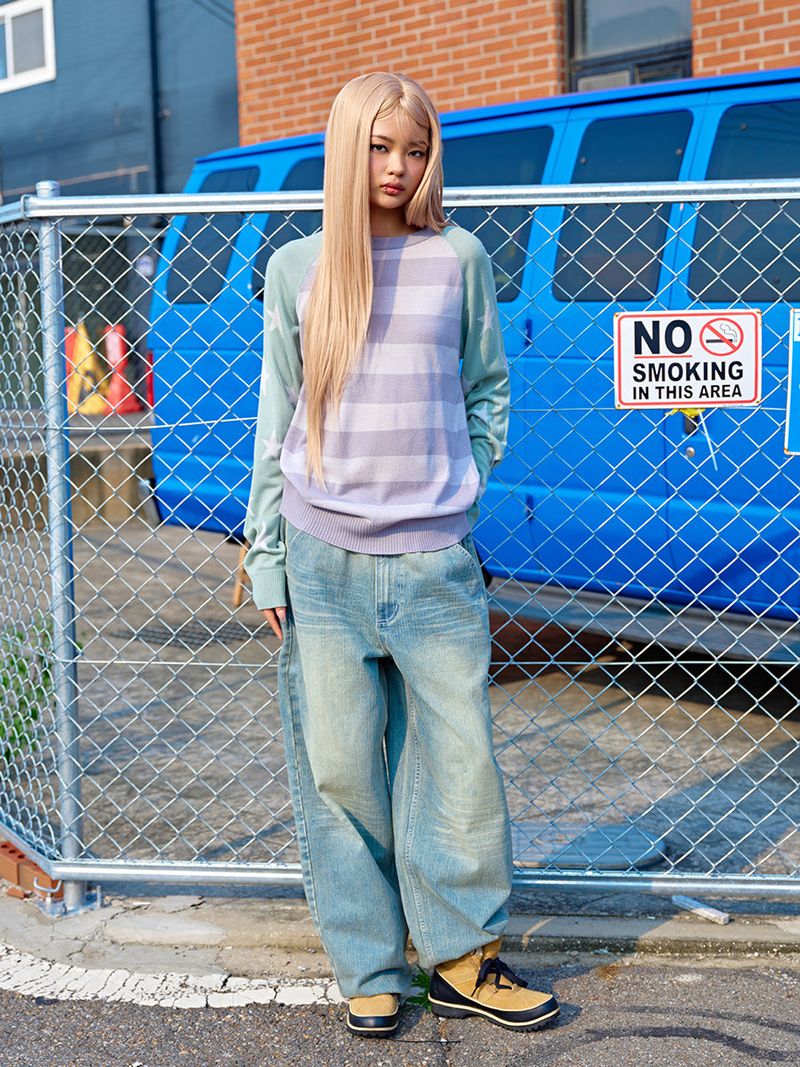NYXX（エヌワイエックスエックス）の「STAR STRIPE KNIT MINT（Tops）」