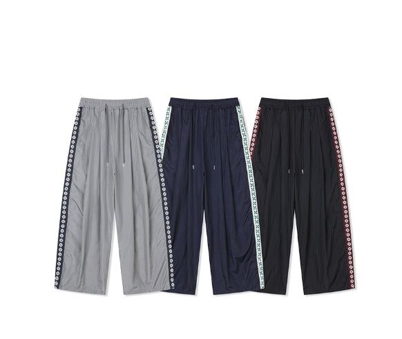 Route Track Color Matching Wide Pants