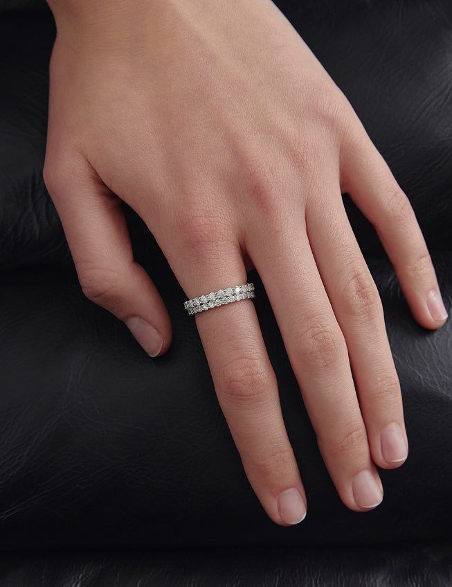 26SS★ Essence Silver (W) Prime Moissanite Ring 2.5MM