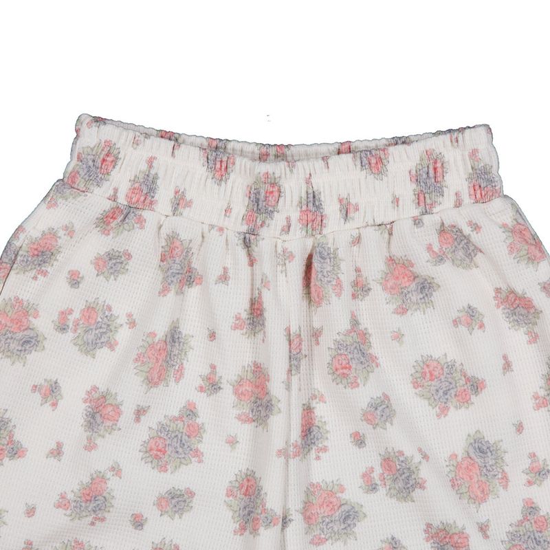 Flower Waffle Jogger Pants (ivory)