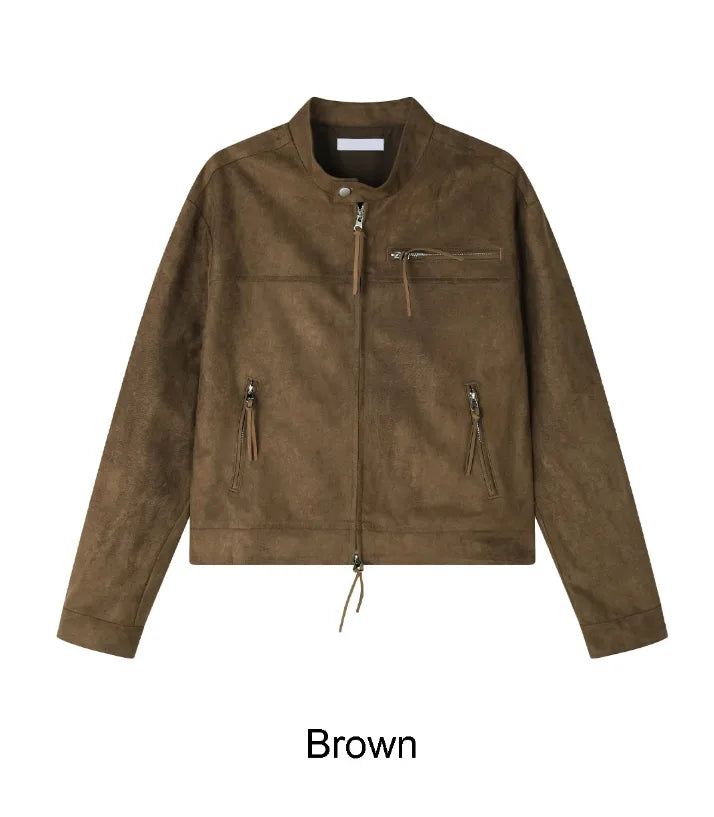 Aaron Suede Crop Jacket